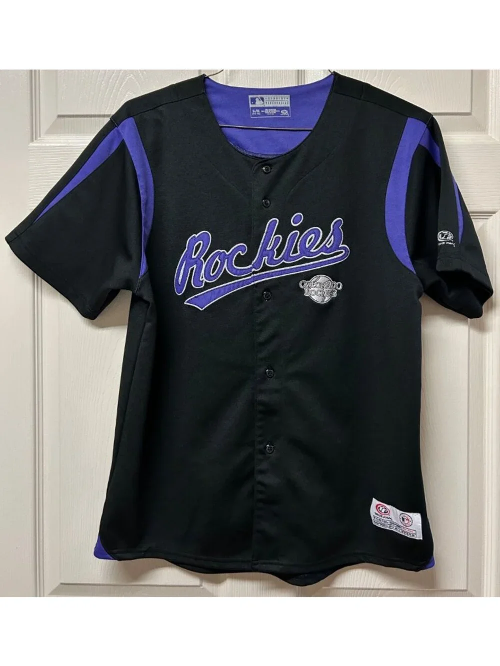 Colorado Rockies Black & Purple MLB Jersey XL Youth True Fan Series Baseball Fan